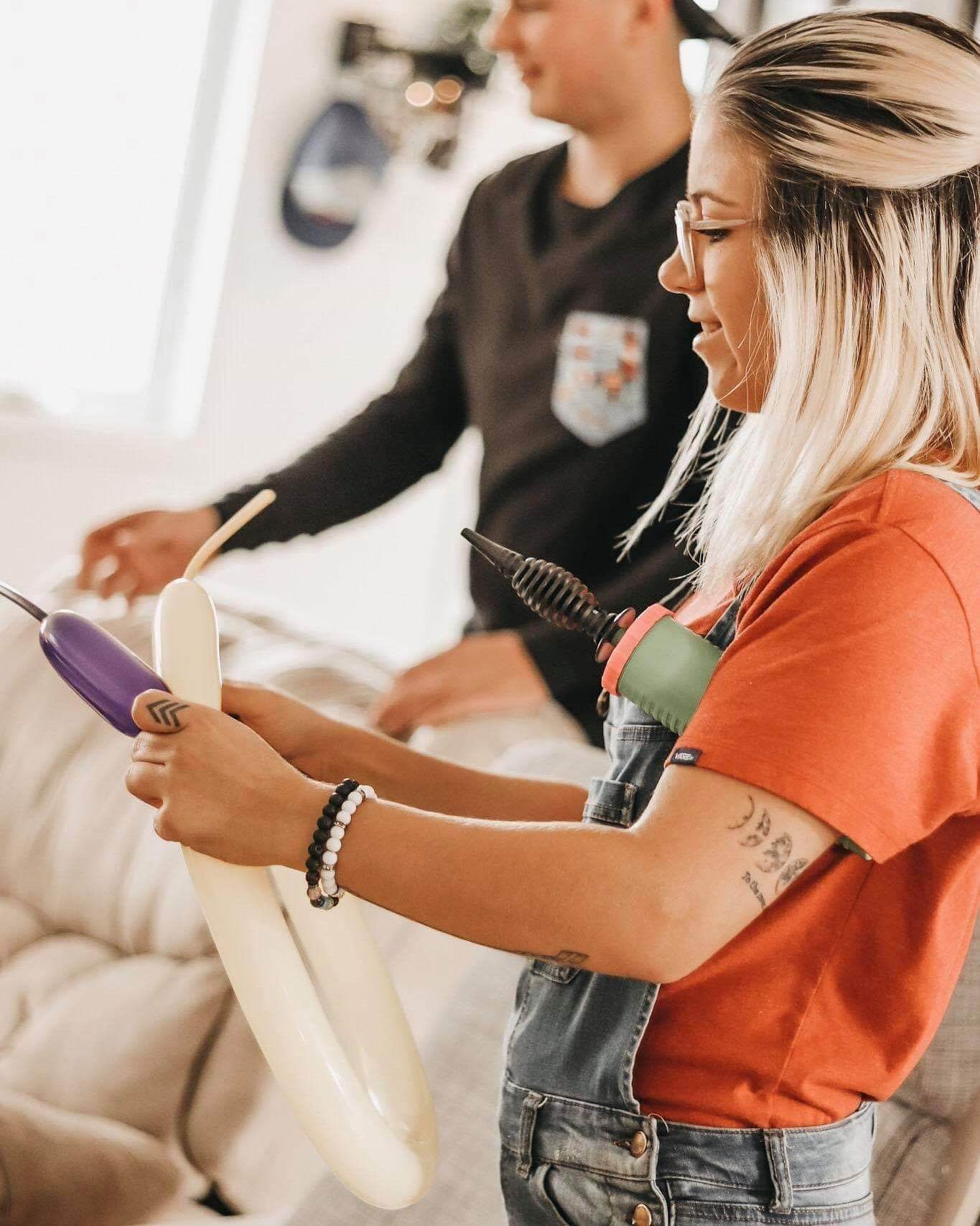 L'animatrice d'Alaska Animation en action