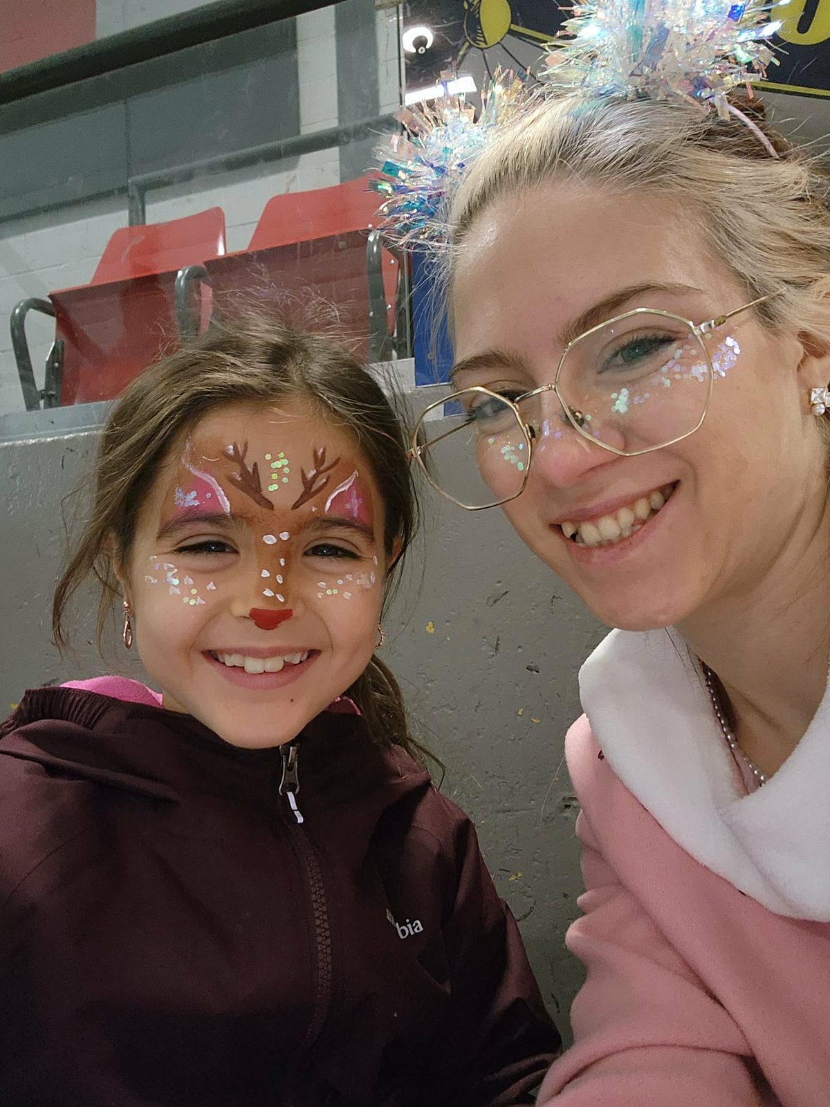 Maquillage de renne pour une fête de Noël